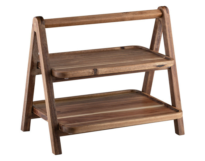 LADELLE Etagere eckig Akazie Gather 40x22x35 cm in präsentiert im Onlineshop von KAQTU Design AG. Küchenhelfer ist von LADELLE