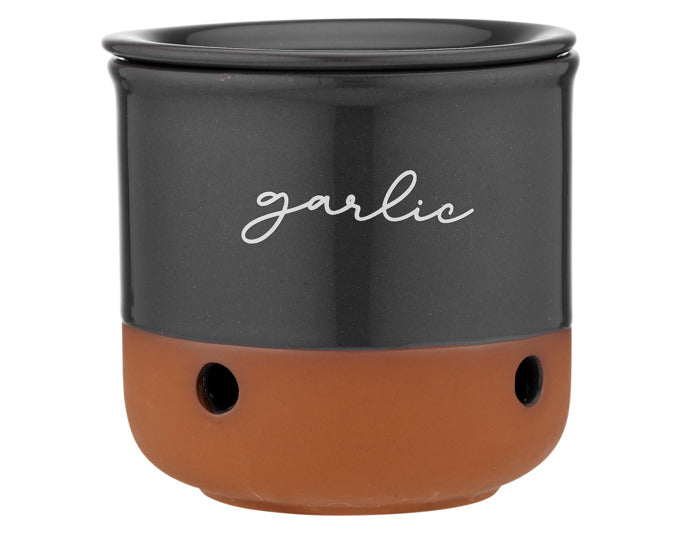 LADELLE Vorratstopf Garlic Eco charcoal ø 10x10.8 cm in präsentiert im Onlineshop von KAQTU Design AG. Küchenhelfer ist von LADELLE