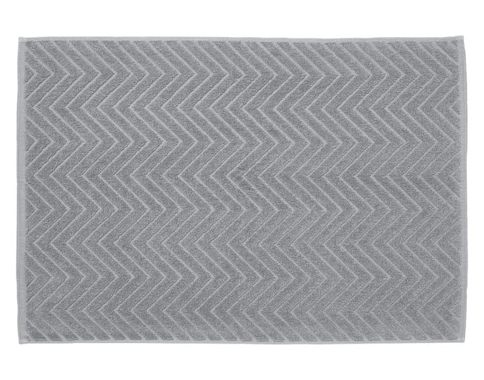 DIAQUA Badvorleger Chevron grau 50x70 cm in  präsentiert im Onlineshop von KAQTU Design AG. Badzubehör ist von DIAQUA