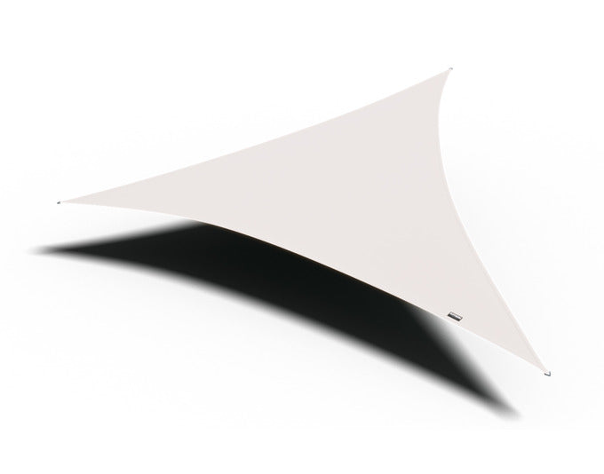 Dreieckiges Sonnensegel in Grau, 500x500x500 cm, idealer UV-Schutz und stilvolle Beschattung für Garten oder Terrasse.