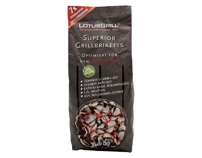 LOTUSGRILL Briketts 3 kg in  präsentiert im Onlineshop von KAQTU Design AG. Grillzubehör ist von LOTUS GRILL