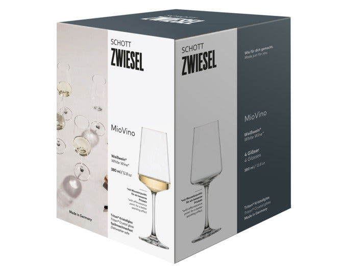 Entdecken Sie das MioVino Weißweinglas von SCHOTT ZWIESEL – ideal für leichten Weingenuss und stilvolle Anlässe. Hochwertig, robust und spülmaschinenfest.