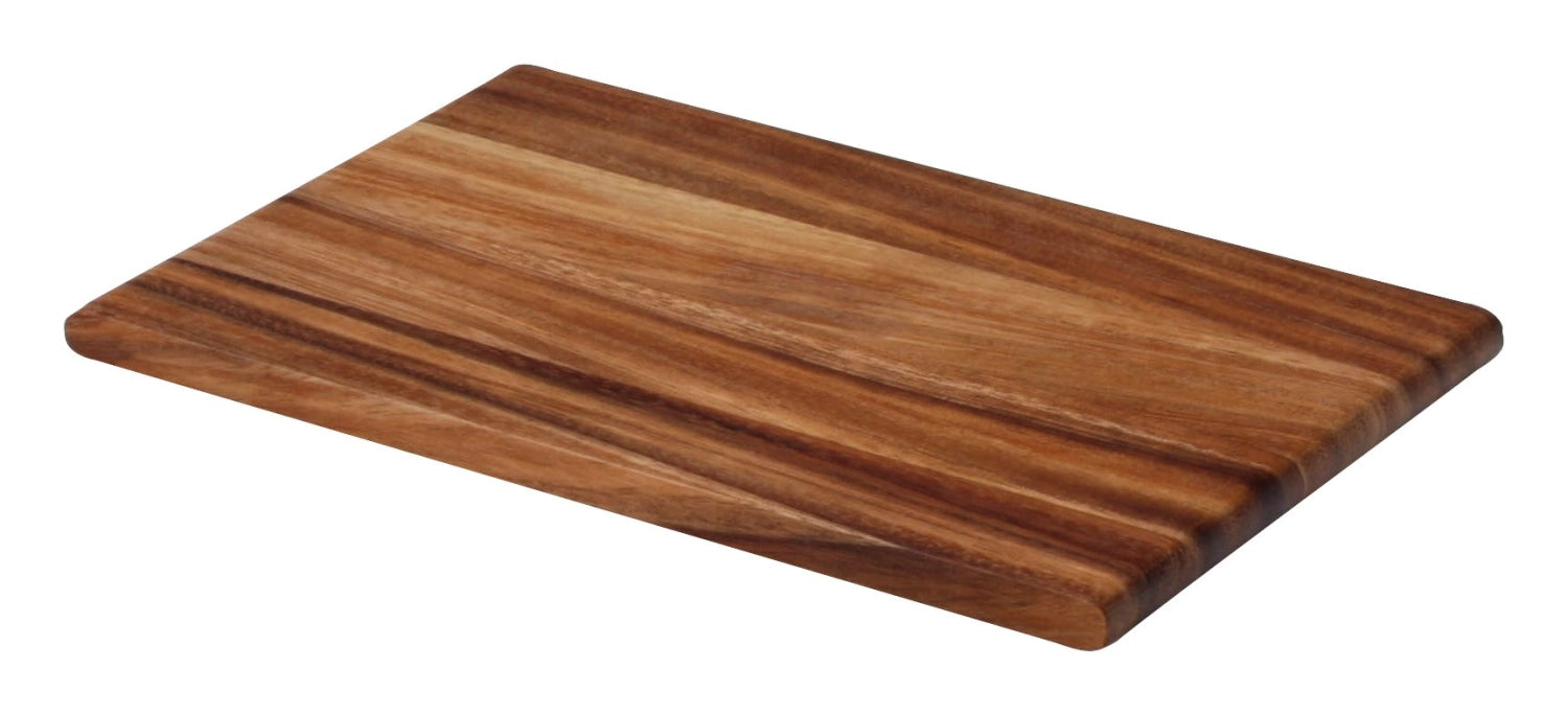 Elegantes Akazien Schneidebrett, 26x16.5x1.2 cm, ideal zum Schneiden und Servieren, vereint natürliche Schönheit mit praktischer Nutzung.