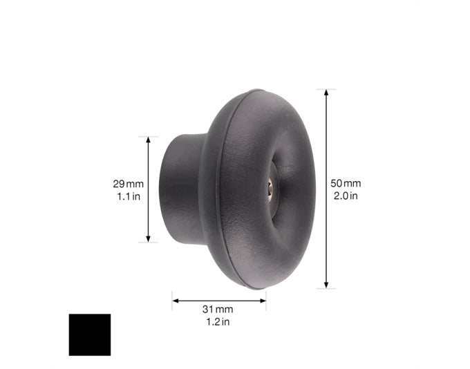 Entdecken Sie die WAGNER Wandhaken DOT in elegantem Schwarz. Mit 50 mm Durchmesser und 31 mm Tiefe sind sie die perfekte Lösung für stilvolle Ordnung in jedem Raum.