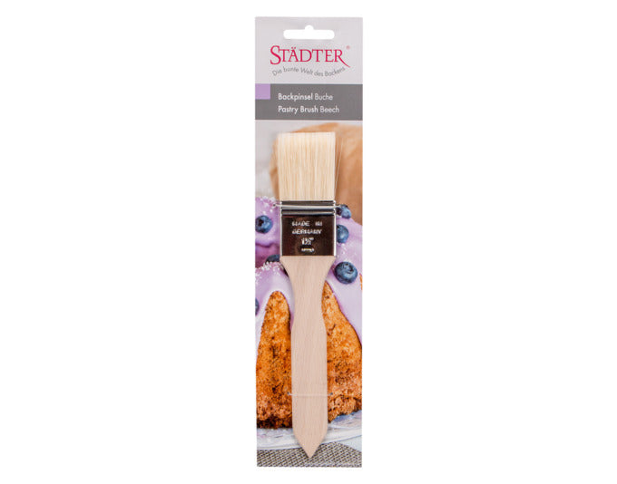 Entdecken Sie den STÄDTER Backpinsel 3.5 cm – ideal zum gleichmäßigen Einfetten und Verstreichen von Glasuren. Ein Must-Have für Backliebhaber!