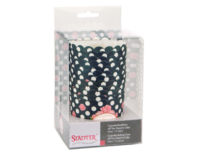 Verleihen Sie Ihren Muffins und Cupcakes mit den bunten STÄDTER Papierbackförmchen "All You Need Is Cake" einen stilvollen Auftritt! Ideal für kreative Backprojekte.