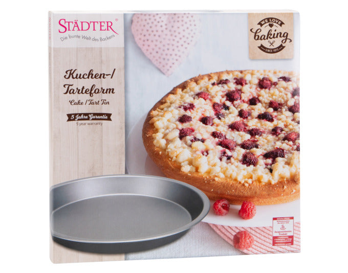 Entdecken Sie die STÄDTER Kuchenblech / Tarteform ø 30x3.5 cm in elegantem Silber. Ideal für kreative Backprojekte und unvergessliche Momente in der Küche.