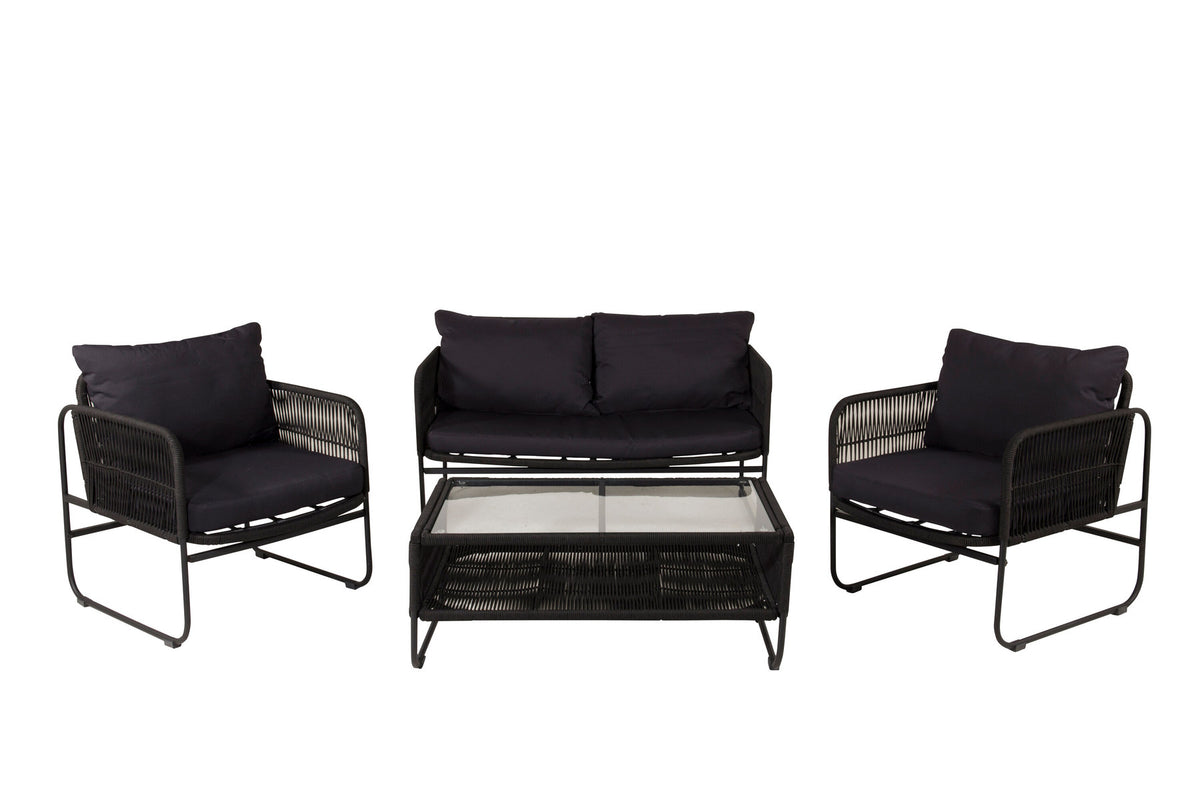 Utah Sofagarnitur in Schwarz präsentiert im Onlineshop von KAQTU Design AG. Loungeset ist von Venture Home