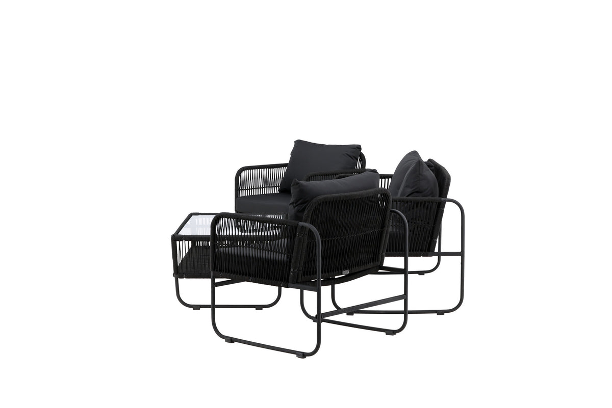 Utah Sofagarnitur in Schwarz präsentiert im Onlineshop von KAQTU Design AG. Loungeset ist von Venture Home