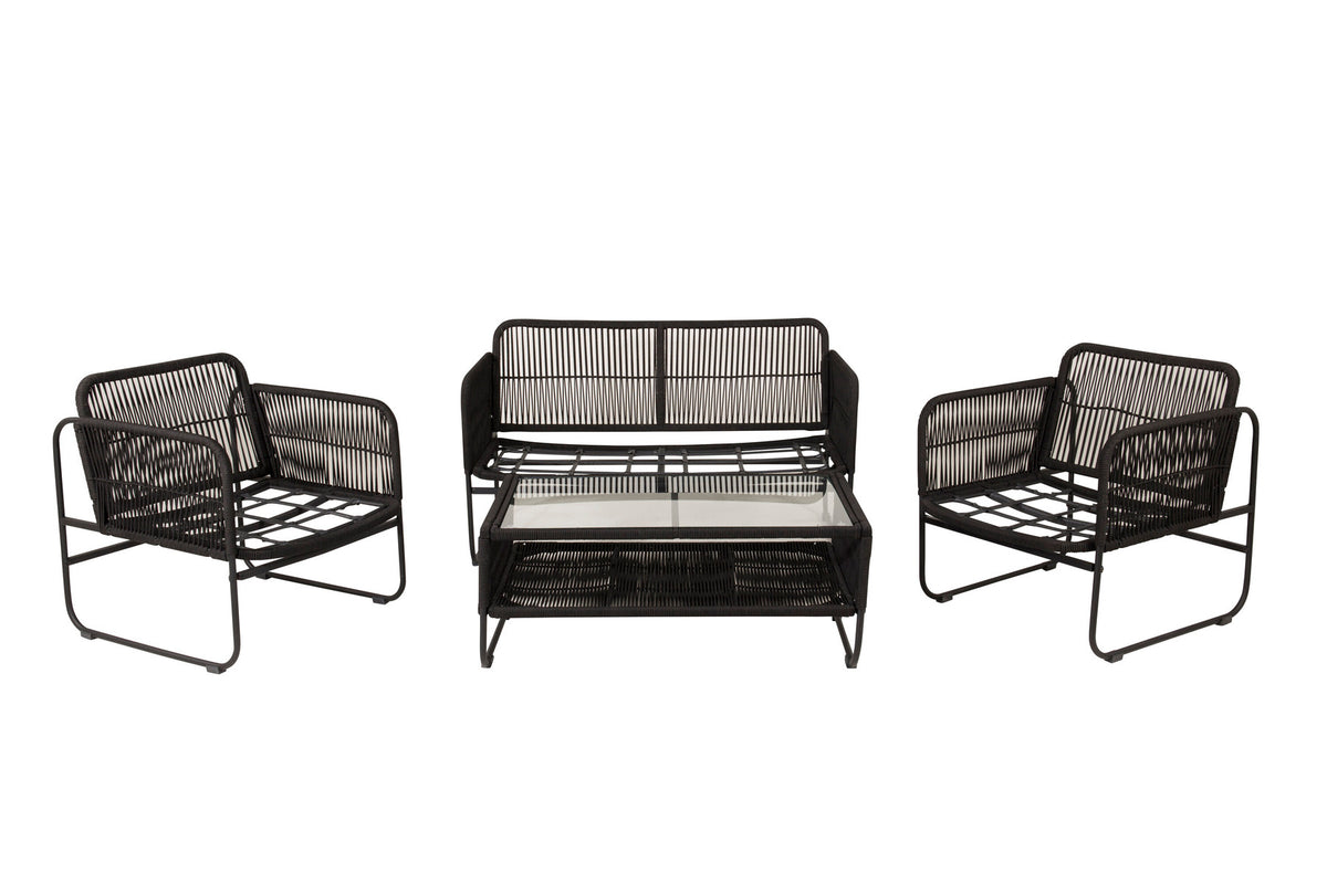 Utah Sofagarnitur in Schwarz präsentiert im Onlineshop von KAQTU Design AG. Loungeset ist von Venture Home