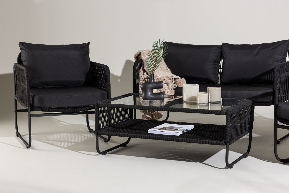 Utah Sofagarnitur in Schwarz präsentiert im Onlineshop von KAQTU Design AG. Loungeset ist von Venture Home