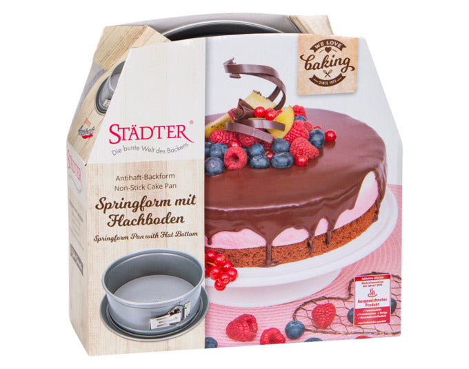 Entdecken Sie die STÄDTER Springform ø 20x7 cm in elegantem Silber – ideal für köstliche Kuchen und unvergessliche Backmomente!