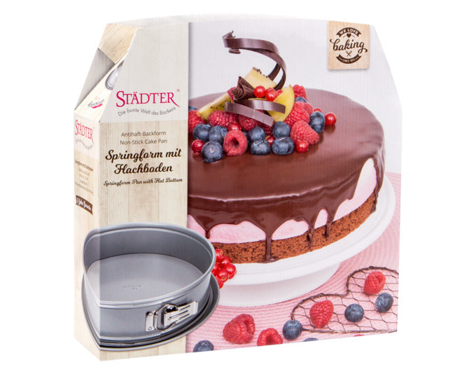 Entdecken Sie die STÄDTER Springform ø 28x7 cm in elegantem Silber – ideal für köstliche Kuchen und unvergessliche Backmomente!
