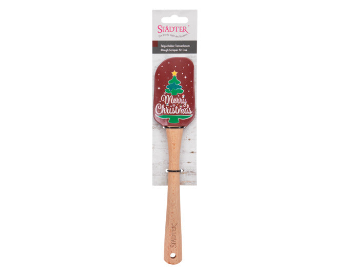 Entdecken Sie den STÄDTER Teigschaber Tannenbaum 25 cm – das perfekte Weihnachtsbackzubehör mit festlichem Design und praktischer Silikonlippe!