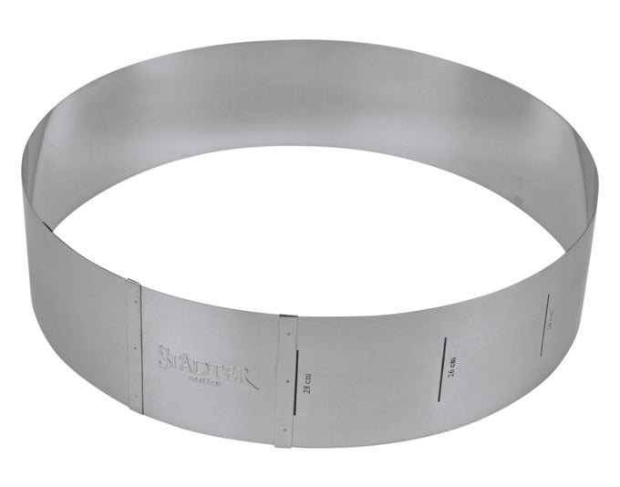 STÄDTER Tortenring Pusteblume ø 18–30x7 cm verstellbar in präsentiert im Onlineshop von KAQTU Design AG. Backform / Backblech ist von STÄDTER