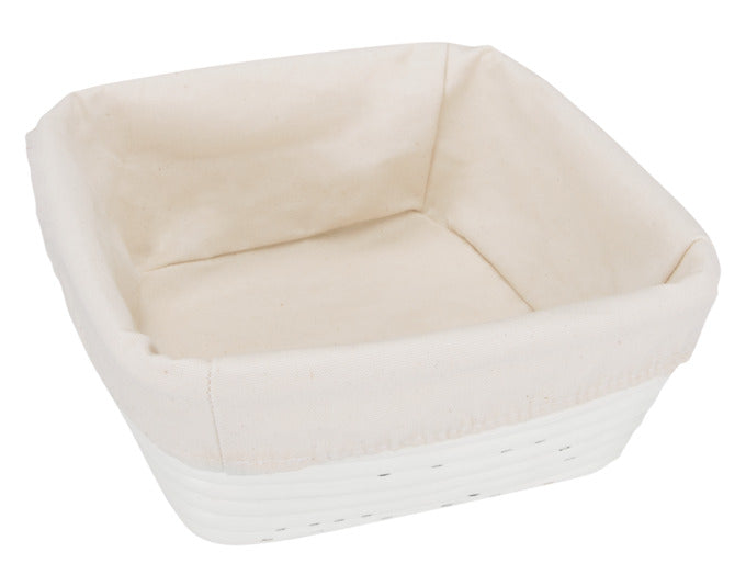 STÄDTER Gärkorb Quadrat 25x25x8.5 cm mit Leinenüberzug in präsentiert im Onlineshop von KAQTU Design AG. Schale ist von STÄDTER