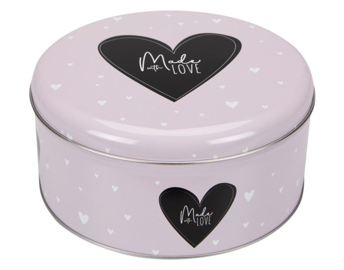 STÄDTER Gebäckdose Made with Love ø 16.5x8 cm lila / violett rund in präsentiert im Onlineshop von KAQTU Design AG. Aufbewahrungsdose ist von STÄDTER
