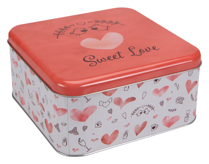 STÄDTER Gebäckdose Sweet Love 16.5x16.5x8 cm bunt eckig in präsentiert im Onlineshop von KAQTU Design AG. Aufbewahrungsdose ist von STÄDTER