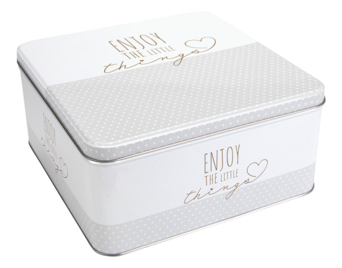 STÄDTER Gebäckdose Enjoy the little things 21x21x10 cm weiss eckig in präsentiert im Onlineshop von KAQTU Design AG. Aufbewahrungsdose ist von STÄDTER