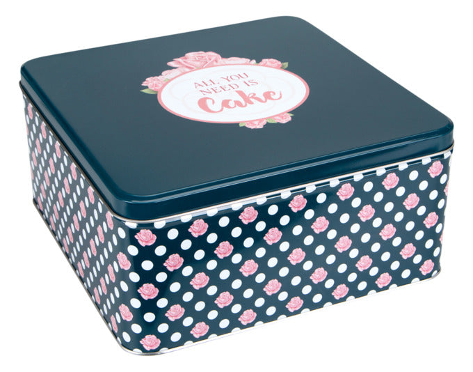 STÄDTER Gebäckdose All you need is Cake 21x21x10 cm bunt eckig in präsentiert im Onlineshop von KAQTU Design AG. Aufbewahrungsdose ist von STÄDTER