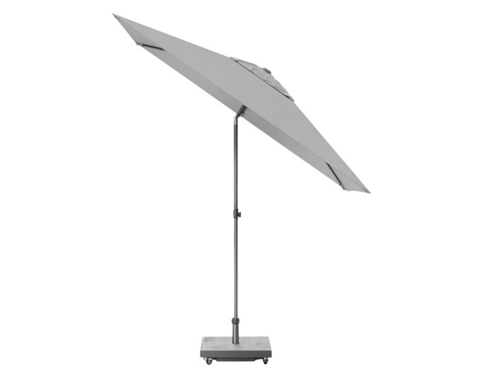 Entdecken Sie den PLATINUM SUN & SHADE Sonnenschirm Lisboa 210x150 cm in elegantem hellgrau anthrazit – idealer Sonnenschutz für Ihren Garten!