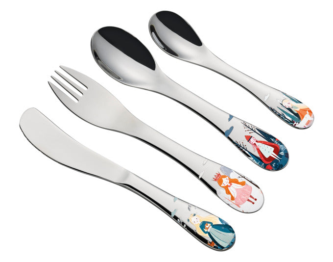 CILIO Kinderbesteck Princess 4-teilig in präsentiert im Onlineshop von KAQTU Design AG. Geschirr Kids ist von CILIO