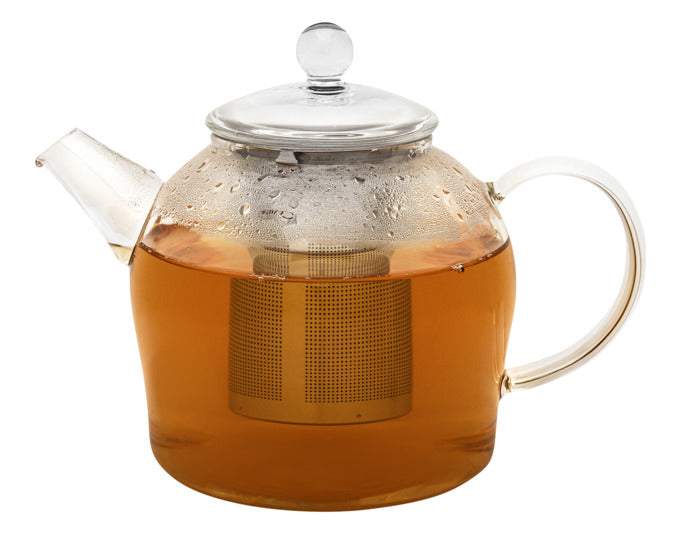 Entdecken Sie die elegante BREDEMEIJER Teekanne Minuet Santhee aus hitzebeständigem Glas (0.5 l) – ideal für stilvollen Teegenuss!