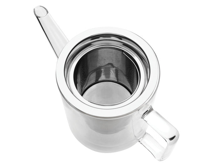 Entdecken Sie die elegante BREDEMEIJER Teekanne San Remo aus doppelwandigem Glas (1.0 l) – ideal für stilvollen Teegenuss und optimale Wärmeisolierung.