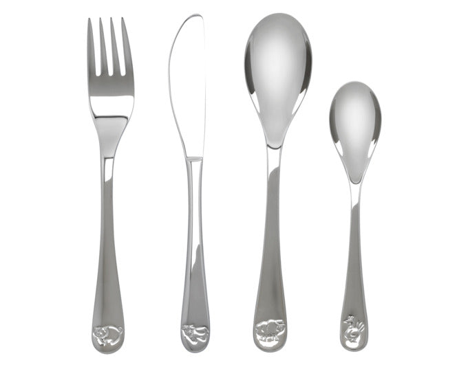 ZILVERSTAD Kinderbesteck Bauernhoftiere 4-teilig in präsentiert im Onlineshop von KAQTU Design AG. Geschirr Kids ist von ZILVERSTAD