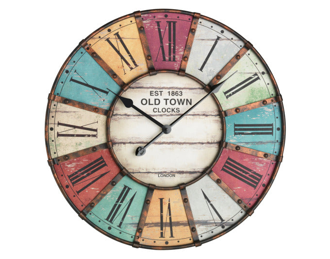 TFA Wanduhr Vintage Old Town XXL ø 57x5 cm in  präsentiert im Onlineshop von KAQTU Design AG. Wanduhr ist von TFA