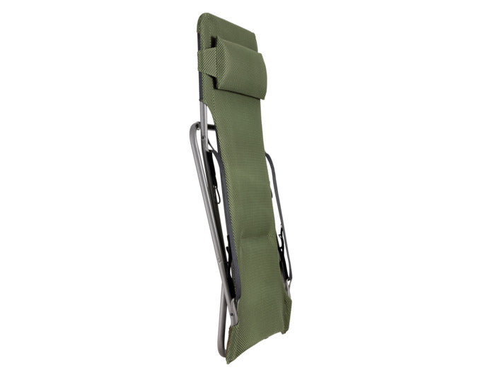Eleganter LAFUMA Transabed BeComfort® Sessel in Olive mit robustem Titane-Gestell, perfekt für stilvolle Entspannung drinnen und draußen.