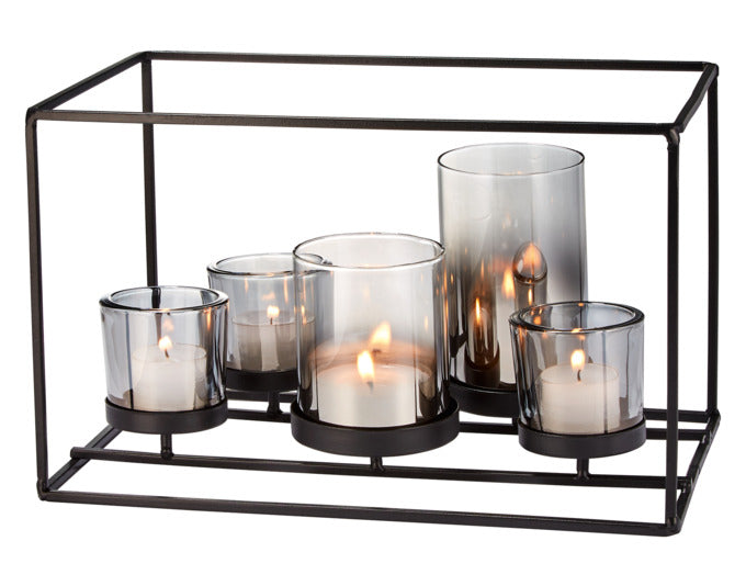 PHILIPPI Windlicht York Glas/Metall 31x19x19 cm in präsentiert im Onlineshop von KAQTU Design AG. Laterne ist von PHILIPPI