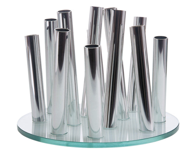 PHILIPPI Vase Bouquet Glas/Aluminium ø 24 cm in präsentiert im Onlineshop von KAQTU Design AG. Vase ist von PHILIPPI