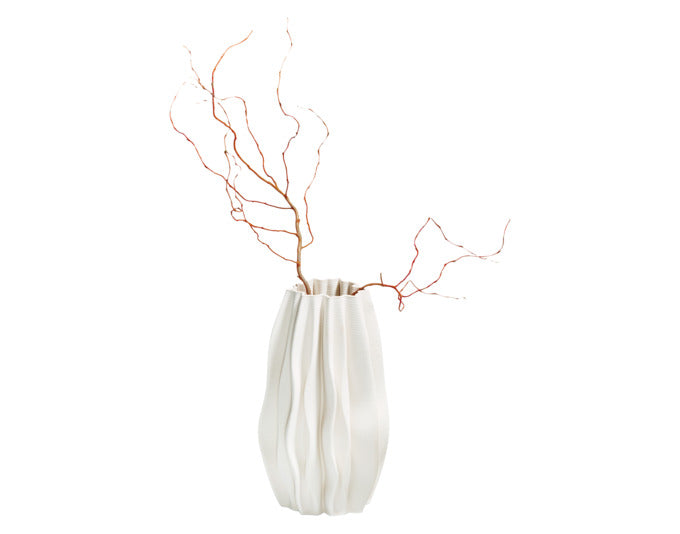 PHILIPPI Vase Plissee Keramik 17x16x30 cm in präsentiert im Onlineshop von KAQTU Design AG. Vase ist von PHILIPPI