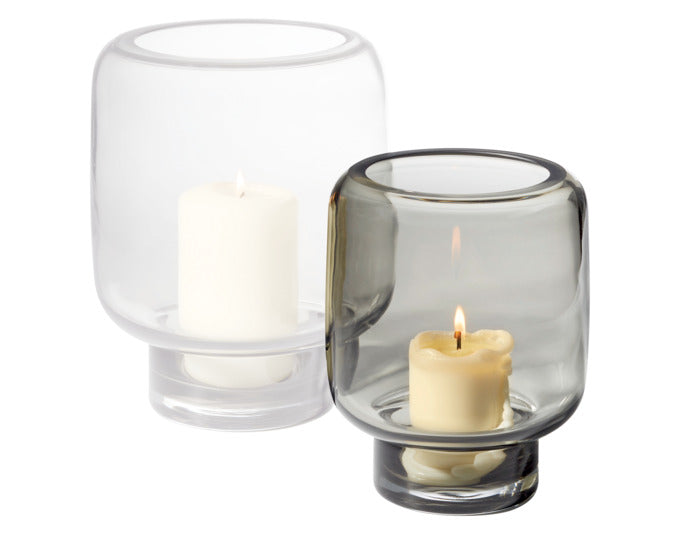 PHILIPPI Windlicht Vejle S Glas ø 16x19 cm graubraun in präsentiert im Onlineshop von KAQTU Design AG. Laterne ist von PHILIPPI