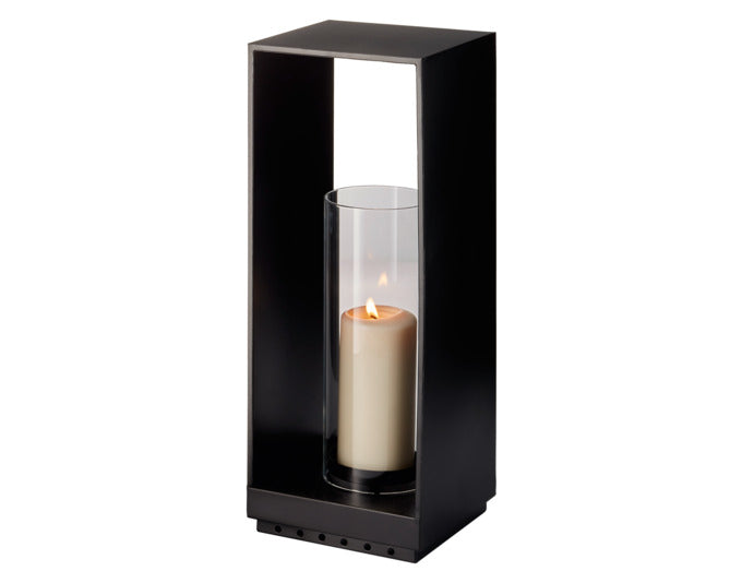 PHILIPPI Windlicht Wisma S ø 12x32 cm schwarz in präsentiert im Onlineshop von KAQTU Design AG. Laterne ist von PHILIPPI