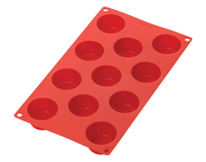 LÉKUÉ Muffinform Mini 11er Silikon 30.5x17.5 cm rot in präsentiert im Onlineshop von KAQTU Design AG. Backform / Backblech ist von LEKUE