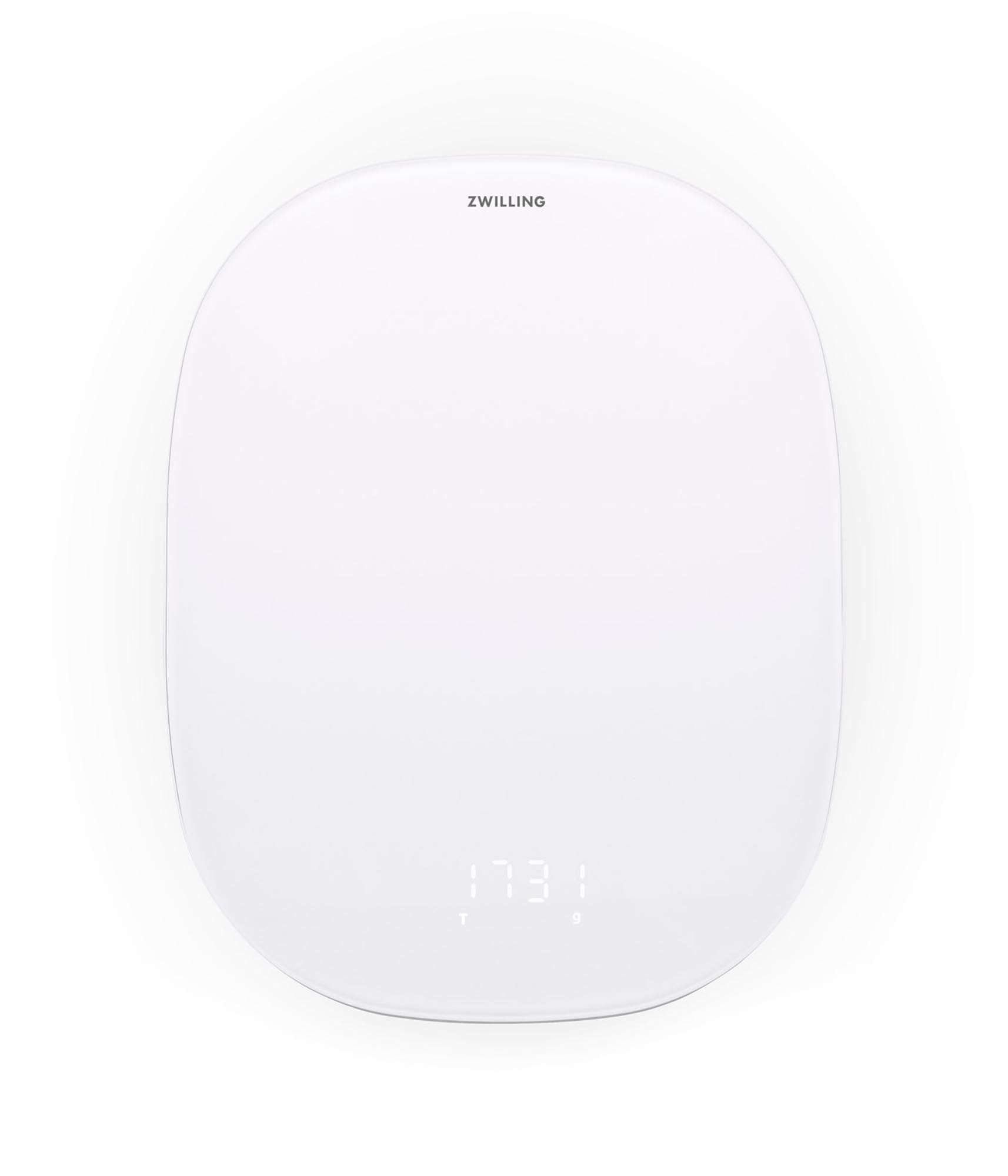 Elegante Enfinigy Küchenwaage von Zwilling in Rosegold: Präzise 10kg Kapazität, 1g Genauigkeit, Tara-Funktion, energiesparend.