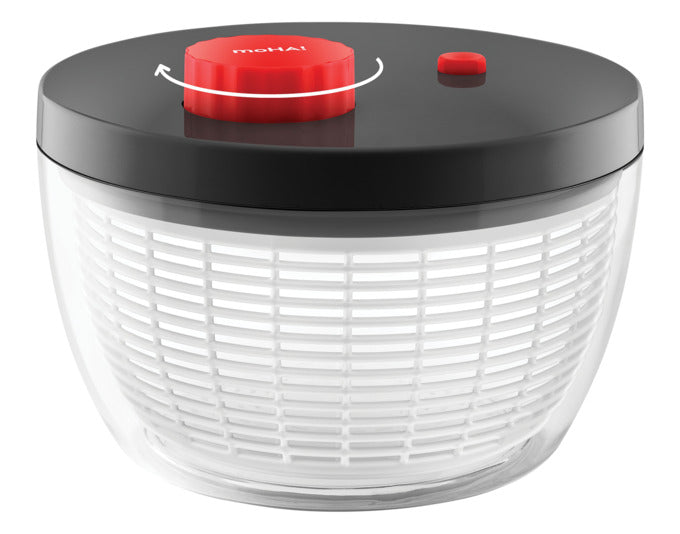 Die MOHA Salatschleuder Twister (ø 24.5 cm) ist ideal zum Trocknen von Salat, mit innovativem Design und einfacher Handhabung.