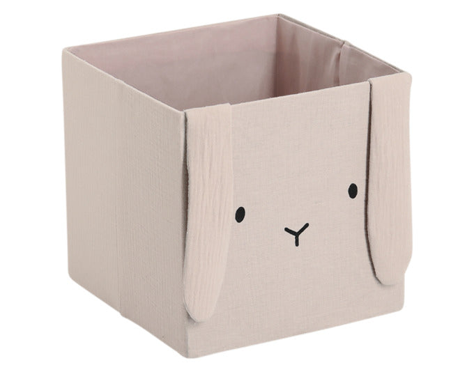 ZELLER Aufbewahrungsbox Hase altrosa Musselin 28x28x28 cm in präsentiert im Onlineshop von KAQTU Design AG. Aufbewahrungsbehälter ist von ZELLER PRESENT