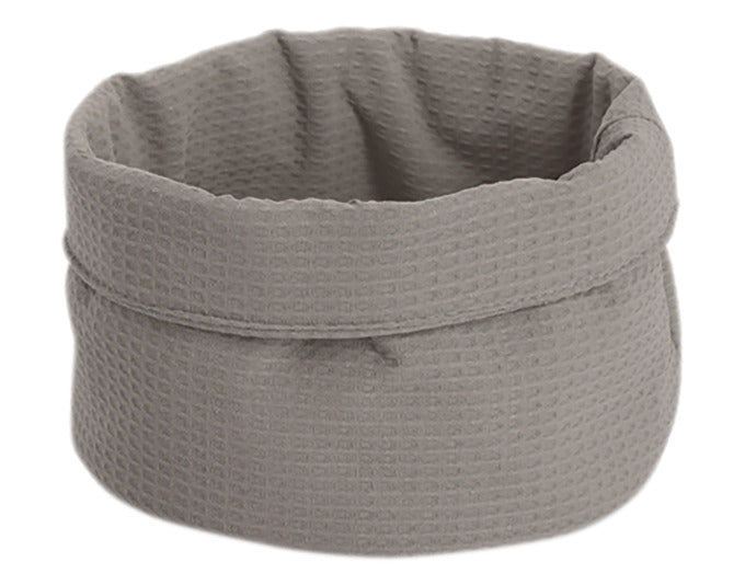 ZELLER Aufbewahrungskorb Waffelpiqué creme ø 20x12 cm in präsentiert im Onlineshop von KAQTU Design AG. Aufbewahrungsbehälter ist von ZELLER PRESENT