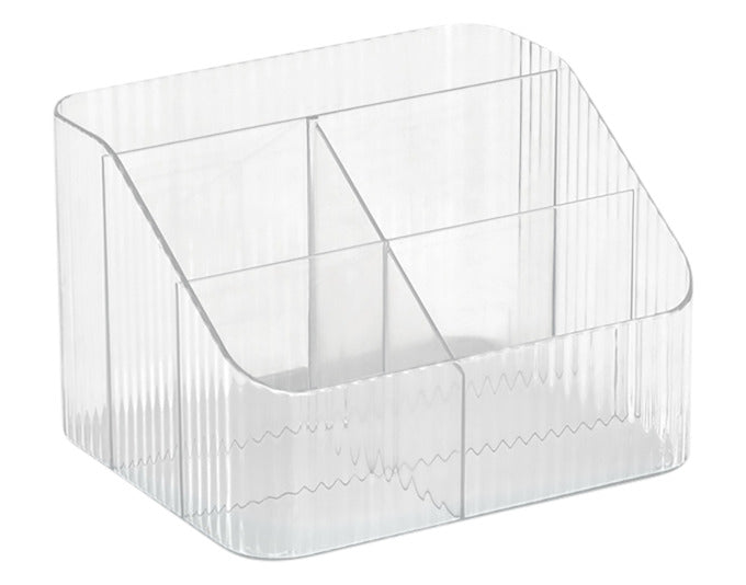 ZELLER Utensilien-Organizer mit 5 Fächern Kunststoff transparent 18x14.8x12 cm in präsentiert im Onlineshop von KAQTU Design AG. Haushaltshilfen ist von ZELLER PRESENT