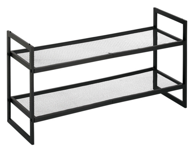ZELLER Schuhregal mit 2 Ablagen Metall schwarz 70x24x36 cm in präsentiert im Onlineshop von KAQTU Design AG. Schuhregal ist von ZELLER PRESENT