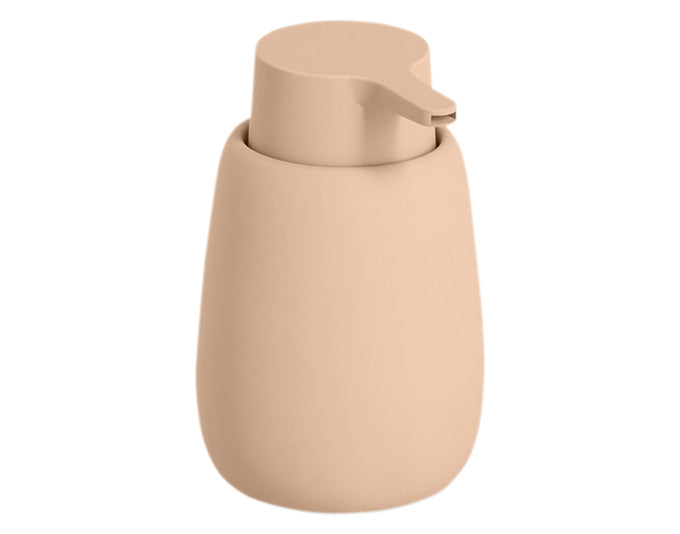 ZELLER Seifenspender Keramik grau ø 8.8x13.7 cm in präsentiert im Onlineshop von KAQTU Design AG. Badzubehör ist von ZELLER PRESENT