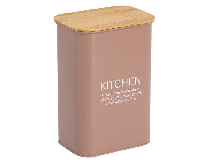 ZELLER Vorratsdose mit Bambusdeckel Kitchen 3500 ml Metall mocca 17.2x12.6x25 cm in präsentiert im Onlineshop von KAQTU Design AG. Aufbewahrungsbehälter ist von ZELLER PRESENT