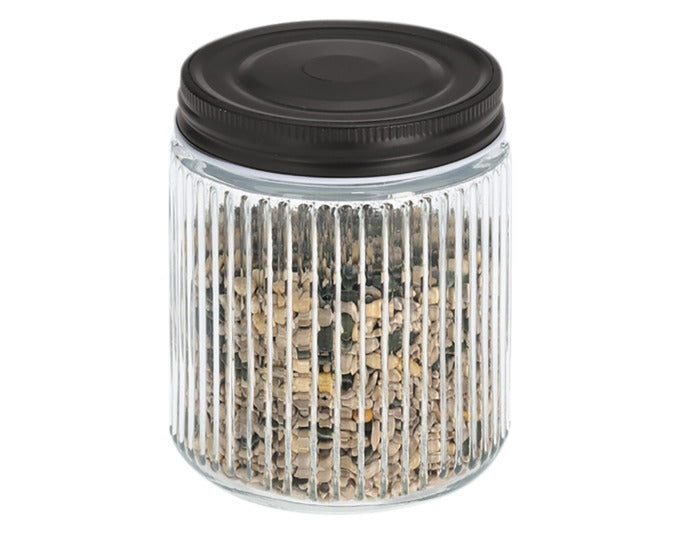 Entdecken Sie das ZELLER Vorratsglas mit schwarzem Metalldeckel (520 ml) – ideal für stilvolle und praktische Küchenaufbewahrung.