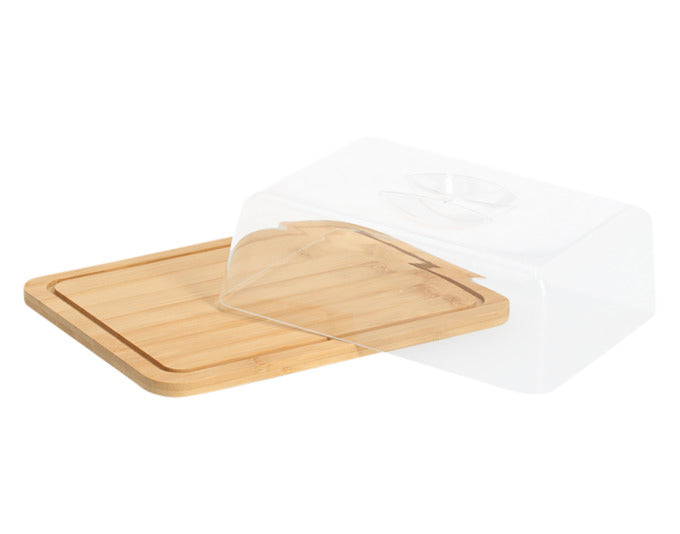 Entdecken Sie die ZELLER Käseglocke aus Bambus und Kunststoff – ideal für die stilvolle Präsentation und Aufbewahrung Ihrer Lebensmittel.