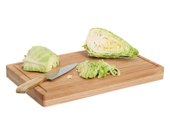 Entdecken Sie das ZELLER Schneidbrett aus Eiche (48x31x4.5 cm) – robust, elegant und vielseitig einsetzbar für Ihre Küche.