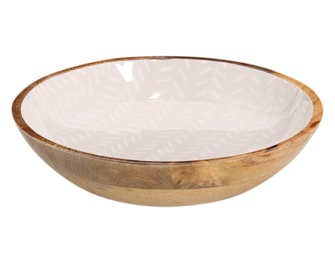 ZELLER Schale Mangoholz beige ø 25x5 cm in  präsentiert im Onlineshop von KAQTU Design AG. Schale ist von ZELLER PRESENT