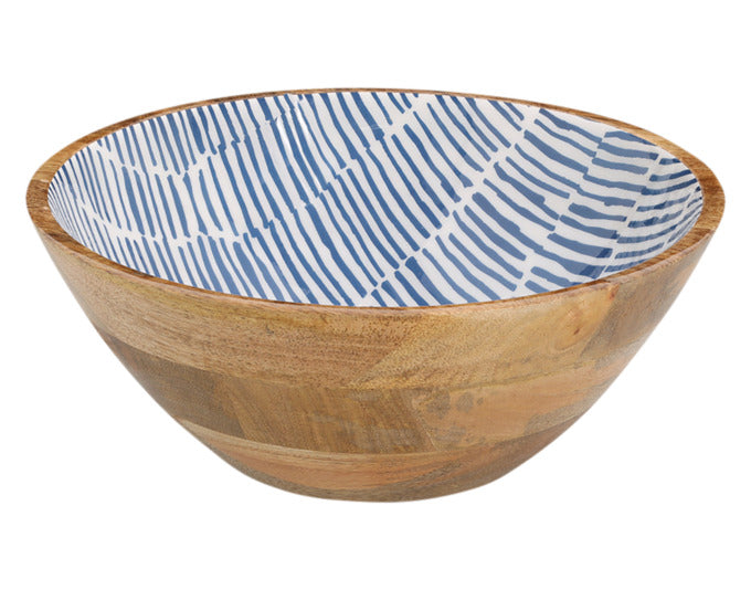 ZELLER Schale Mangoholz blau ø 30x12 cm in  präsentiert im Onlineshop von KAQTU Design AG. Schale ist von ZELLER PRESENT